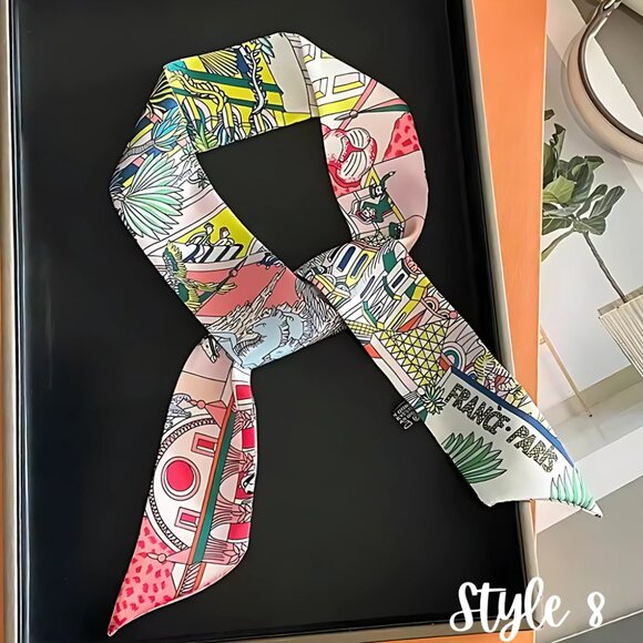 Skinny Scarf - Bag Charm, Bow, Neck Tie - Scarves Collection - Picture 15 of 17